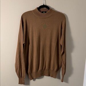 Vintage Mani Gi by Armani Men's Silk Blend Brown Mock Neck Sweater Size S